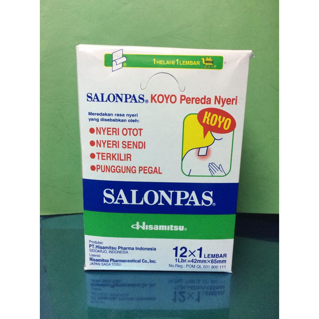 [ECER] Salonpas Koyo 1 Pack - Isi 12 Lembar Plester Pereda Nyeri Sendi Tulang Bengkak