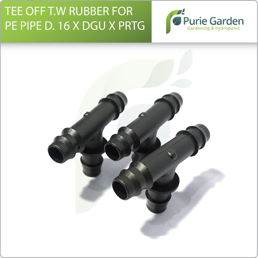 Tee Off T.W Rubber For Pe Pipe D. 16 x DGU x PRTG Irritec