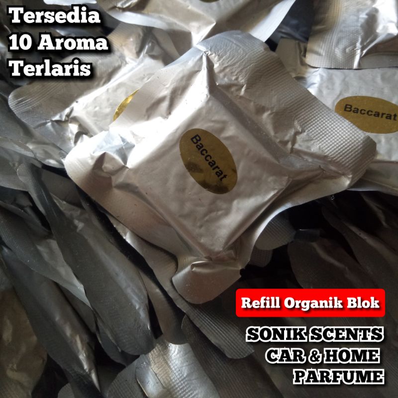 Refill Organik Blok Parfum Mobil &amp; Ruangan Sonik Scents Harga Grosir Terjamin