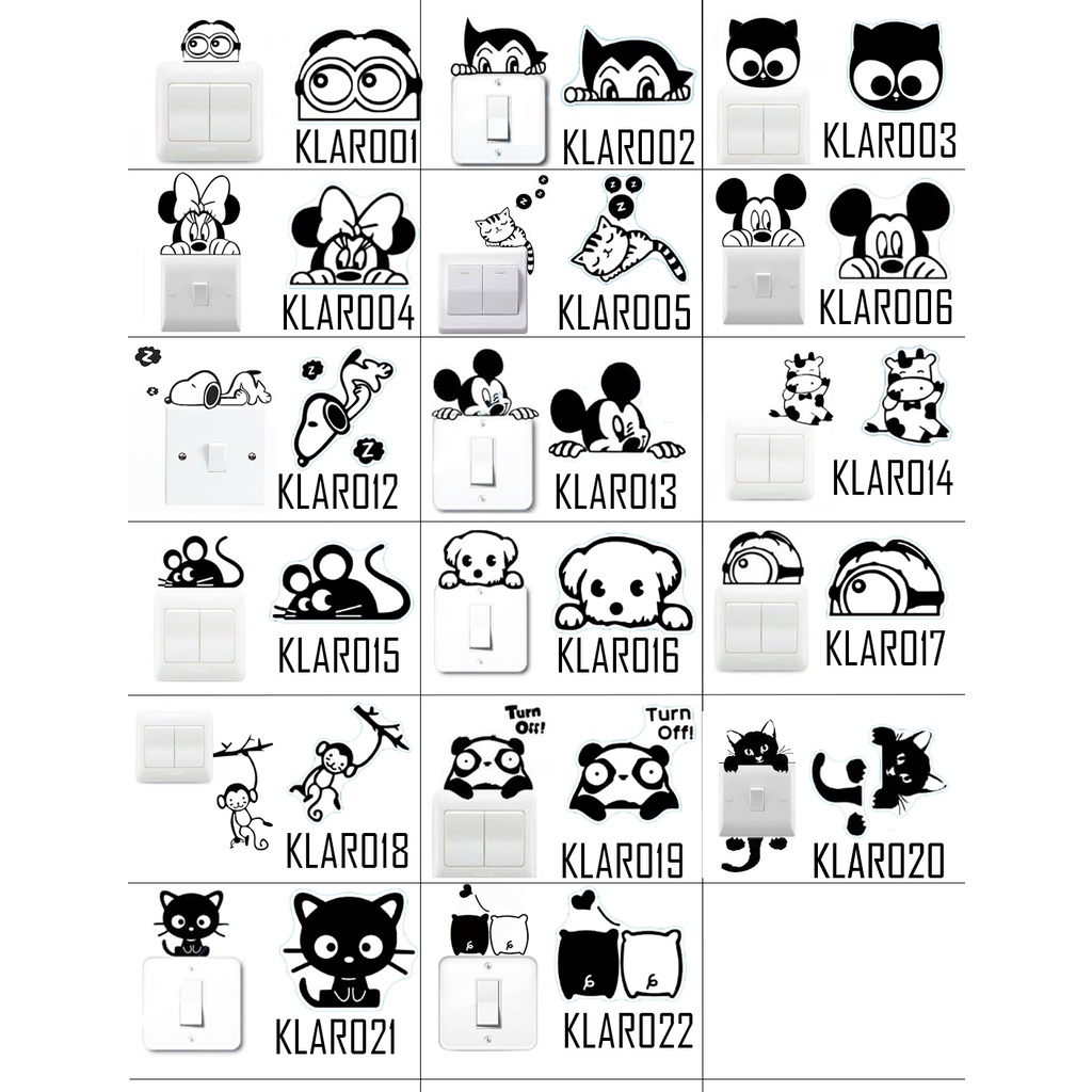 

SAMHEZ STICKER SAKLAR BLACK N WHITE ANIMAL SAKLAR LUCU WALLSTIKER STIKER SAKLAR