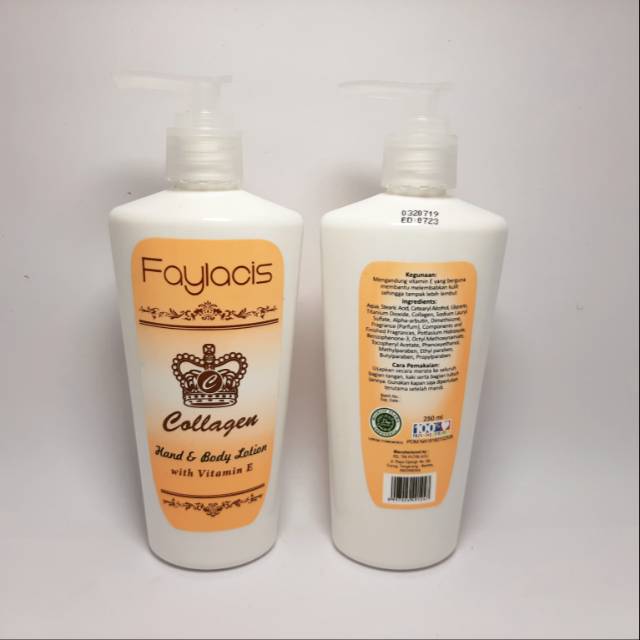 HAND BODY LOTION COLLAGEN FAYLACIS BPOM 250 ML