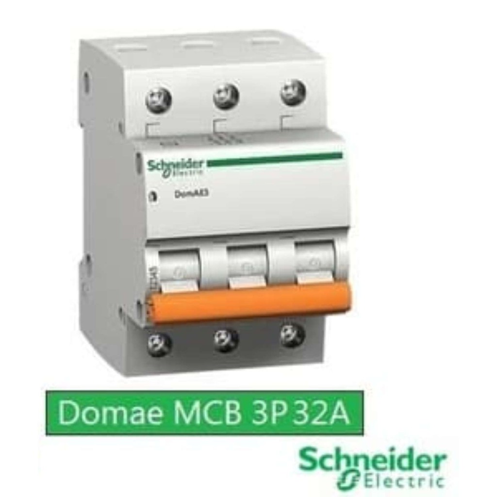 MCB BREAKER SCHNEIDER DOMAE 32 AMPERE 3 PHASE DOM11352SNI