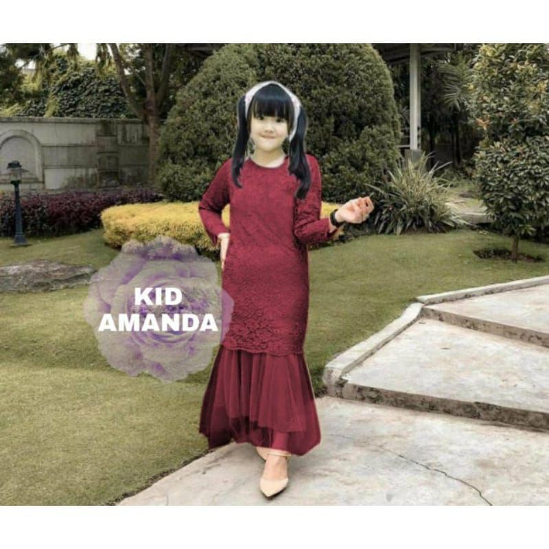 MAXI AMANDA KID ANAK 3-11 TAHUN DRESS PARTY ANAK/GAMIS DUYUNG ANAK KEKINIAN PREMIUM