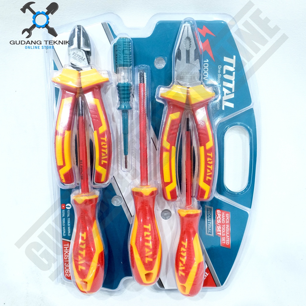 Hand Tools Insulated SET 6 Pcs TOTAL THKIST3062 / Obeng Tang Tespen LISTRIK 6Pcs TOTAL THKIST 3062