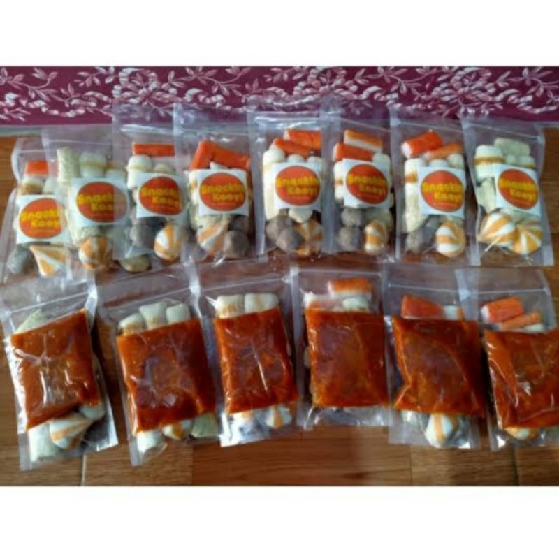 

baso ikan frozen kuah pedas