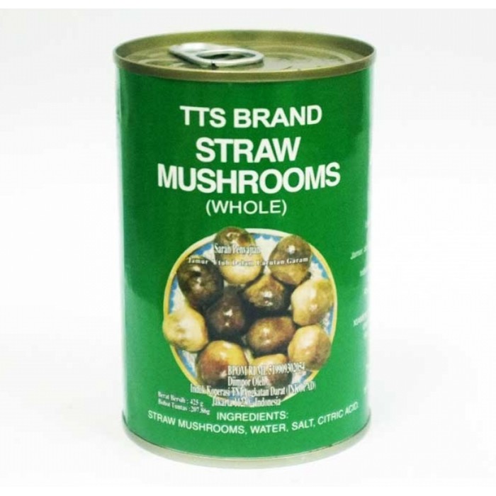 Straw Mushroom TTS Jamur Merang Dalam Kaleng 425gr Tiongkok