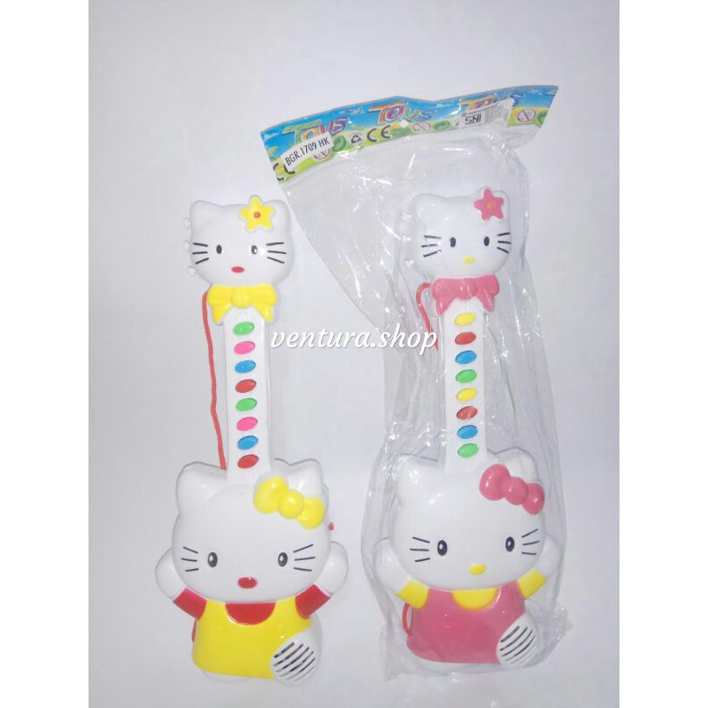 Mainan anak cewek gitar piano hellokitty
