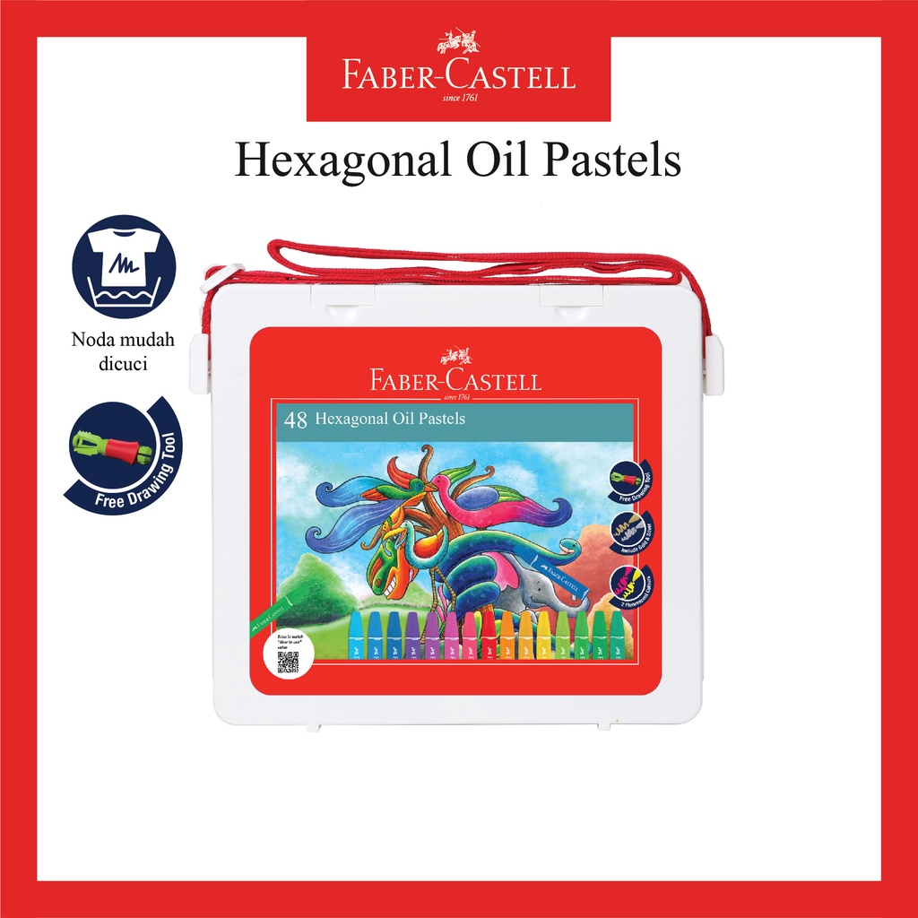 

Crayon Faber Castell Hexagonal Oil Pastel 48 Warna / Free Perpect Drawing Tools