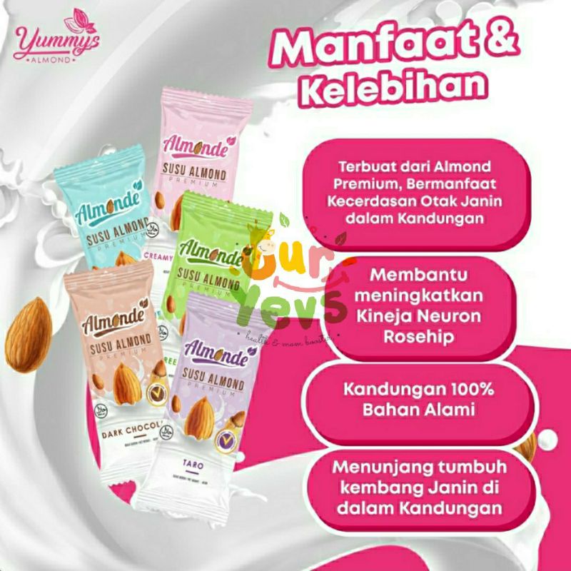 ECER / SACHET ALMONDE premium almond milk / Cocok untuk program hamil dan ibu hamil / Susu hamil