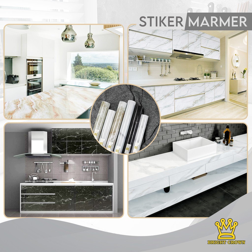Bright Crown Wallpaper Stiker Marmer motif Premium marble Bright Crown Wallpaper Stiker Marmer motif Premium marble