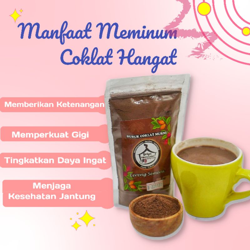 

Bubuk Coklat Murni Lereng Semeru Lumajang 500g Minuman Premium