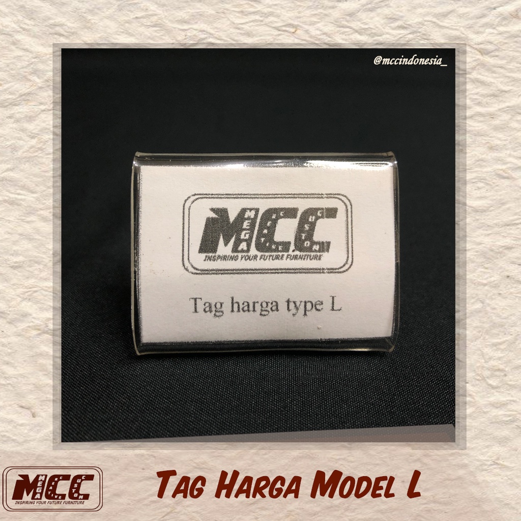 Tag Harga Akrilik Model L 5 x 4 cm | Stand Harga Kecil