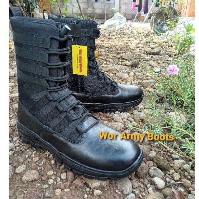 Sepatu PDL TNI POLRI SECURITY DISHUB Model Ninja M2  Kulit sapi Asli