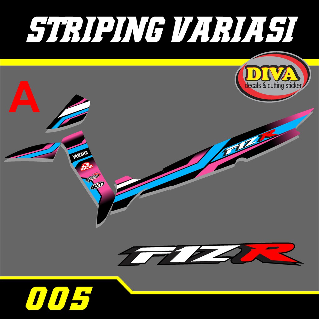 Striping Lis F1ZR - Stiker Variasi F1ZR Lis Variasi Racing Line  - 005