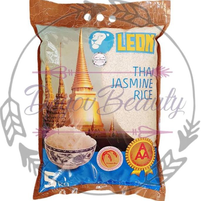 

BERAS- BERAS LEON THAI JASMINE RICE / THAILAND LONG GRAIN SUPER PREMIUM 5 KG -UNGGULAN.
