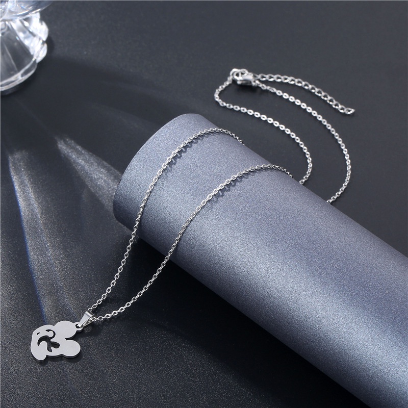 Baja Titanium cute liontin kalung kalung 304L stainless steel pesona wanita aksesoris