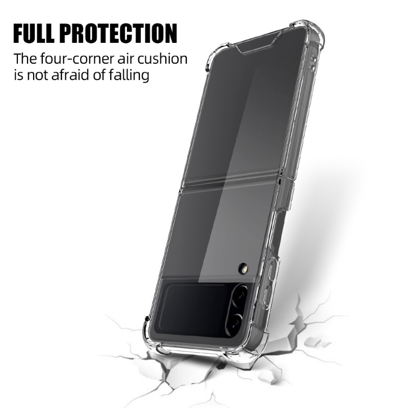 Case Pelindung Transparan Shockproof Anti Jatuh Untuk Samsung Galaxy Z Flip 4