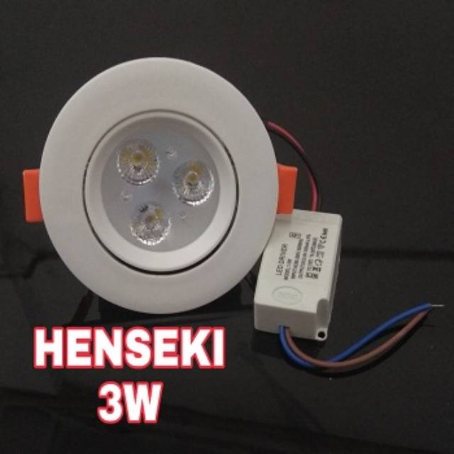 Lampu Downlight LED 3mata 3watt HENSEKI