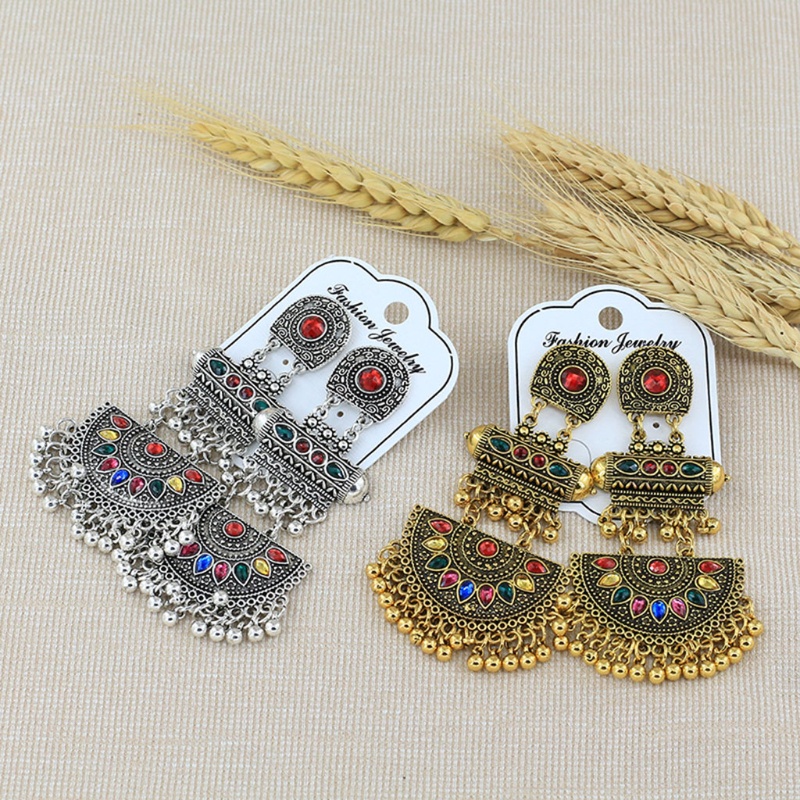 Siy Anting Tusuk Gantung Desain Jhumki Gaya Bohemianindiantradisional Untuk Wanita