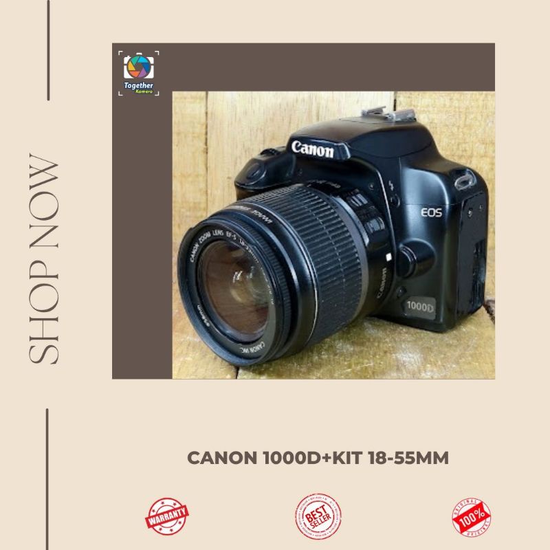 Kamera Camera Canon 1000D Lensa Kit 18-55mm Termurah Di Shope Kamera Vlog Bukan 1100D 1200D 500D
