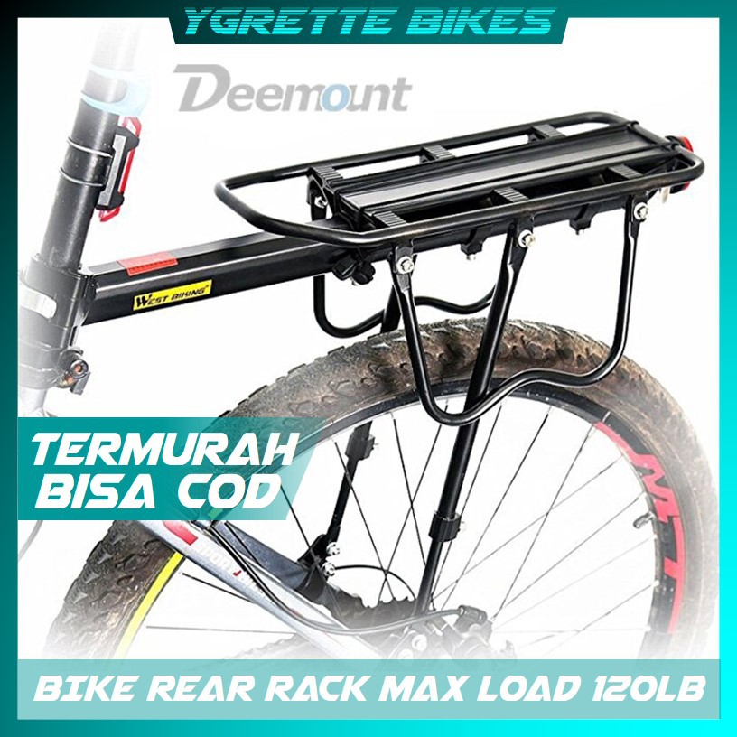 YGRETTE - DEEMOUNT Rak Belakang Sepeda BiKE Luggage Carrier Quick Release Pannier Bagasi Boncengan