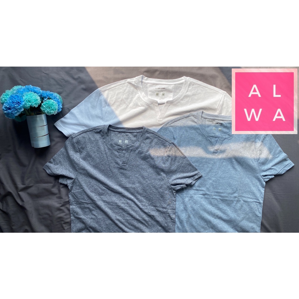 Kaos Pria v Neck - Banana Republic Atasan Pria