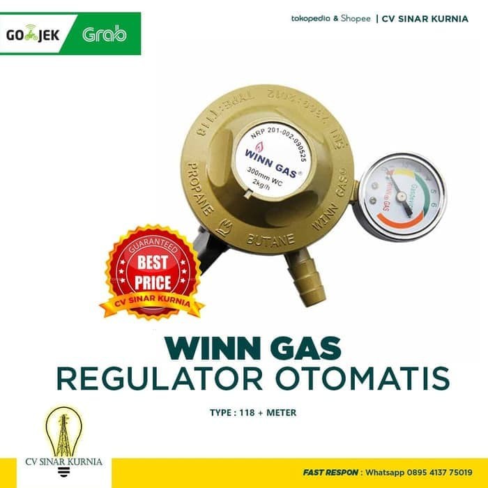 Regulator WINN GAS W 118 M (Pakai Indikator Meter) | SNI