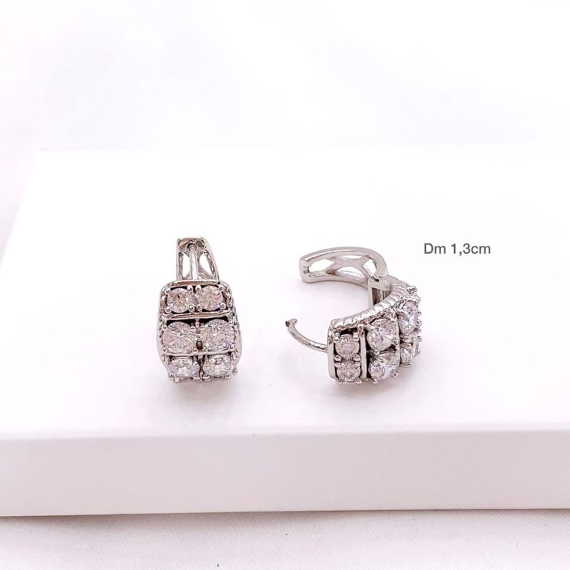 Anting Silver925 Perak mata kilau Mirip emas asli Anti Karat anti alergi anting Branded import premium Quality N-202