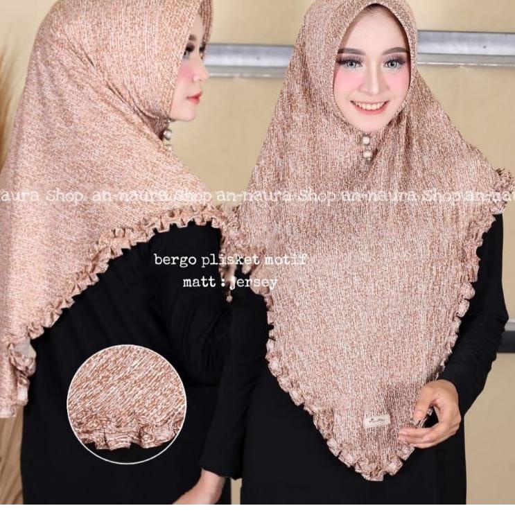 Bergo plisket motif gotik / hijab instan plisket gotik / bergo plisket Gotik motif / bergo prisket /