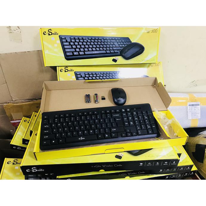 Keyboard Wireless Mouse Banda W200 Paket