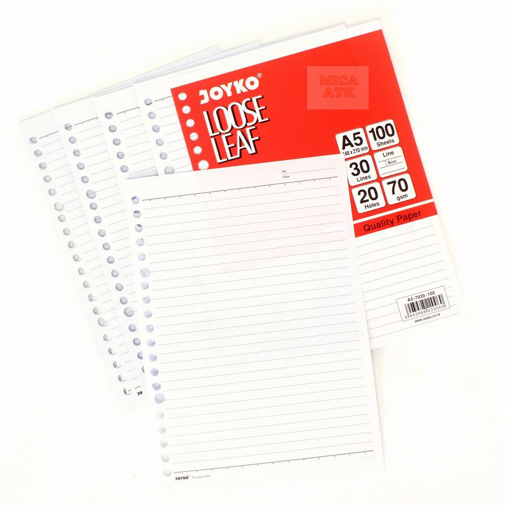 

JOYKO - Loose Leaf A5 100 lembar / Isi Refill Kertas File [ 1 PACK ]