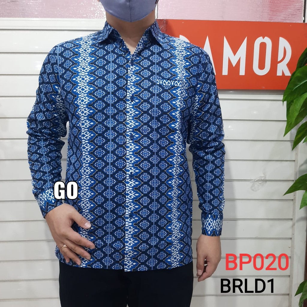 gof BRLD DAMOR (CRESSIDA) BATIK Cowok Pakaian Pria Kemeja Batik Reguler Lengan Panjang