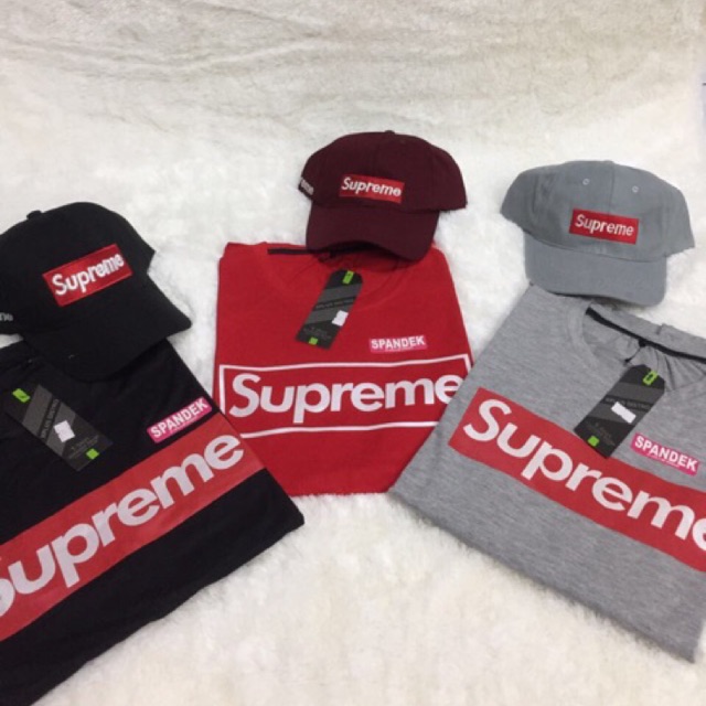 PAKET KAOS DAN TOPI SUPREME MURAHH | TOPI SUPREME | KAOS SUPREME | BASEBALL CAPS
