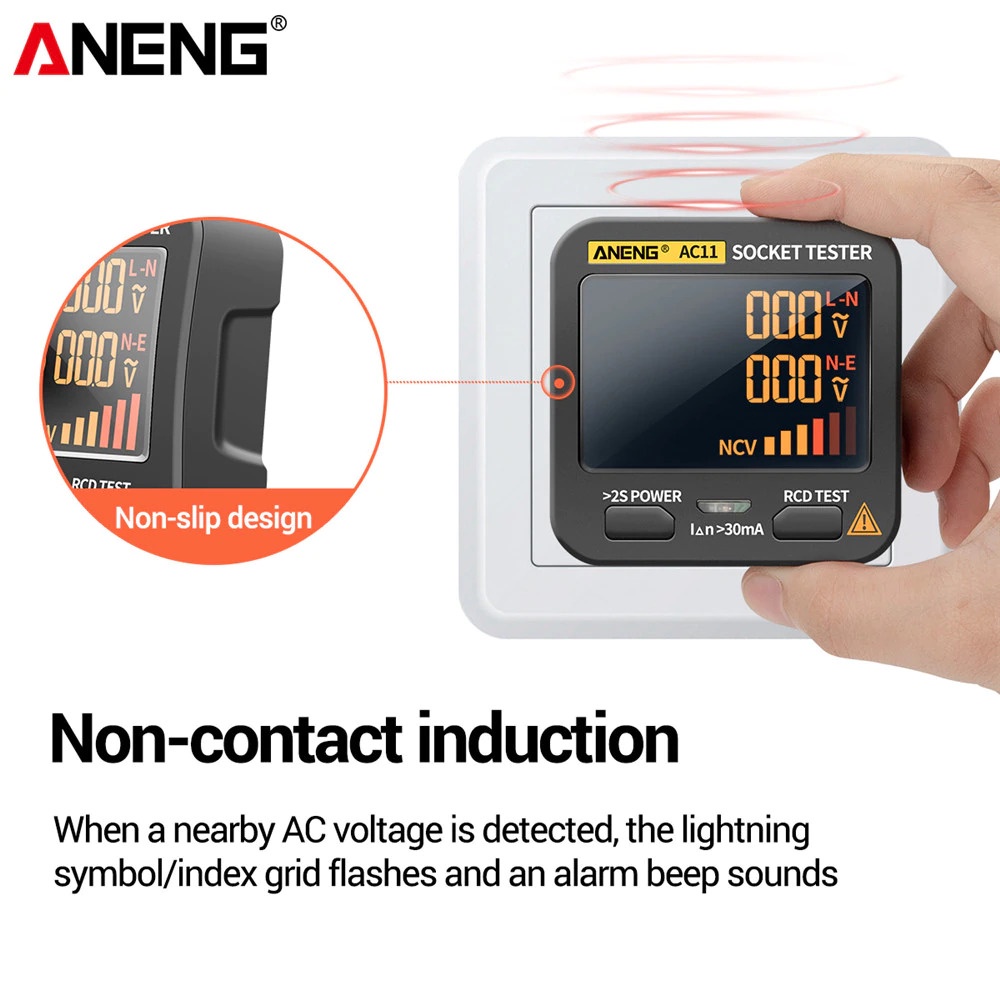 Alat Penghemat Listrik ANENG Stop Kontak Voltage Tester Detector