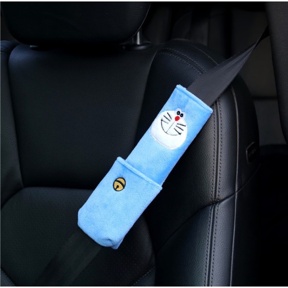 Sarung Cover Safetybelt Sabuk Pengaman Bludru Kartun HK Doraemon Panda Sulley Mickey Minnie Mouse