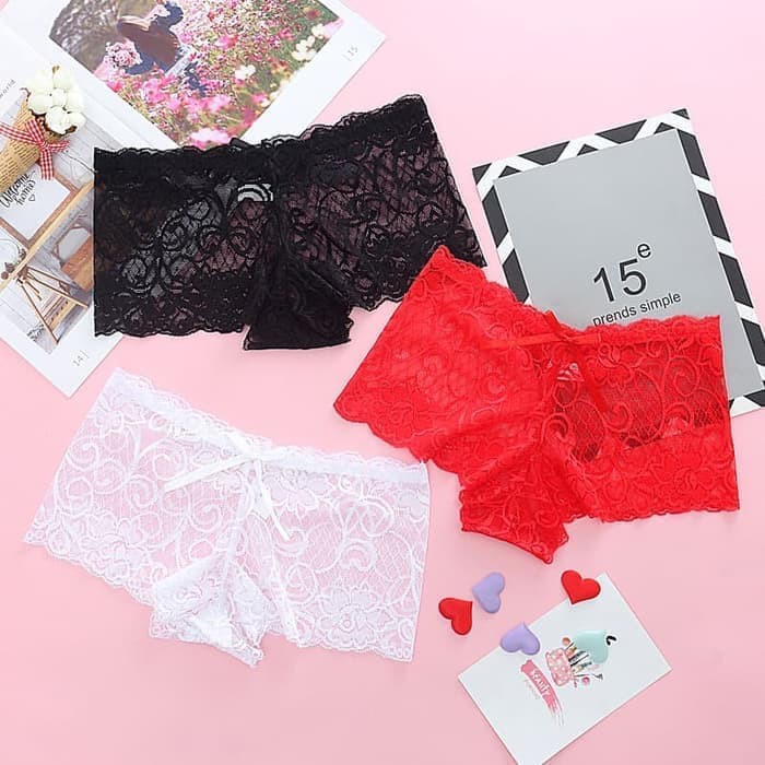 Wanita Celana Dalam Boxer Sexy G string Lace transparan thong C109