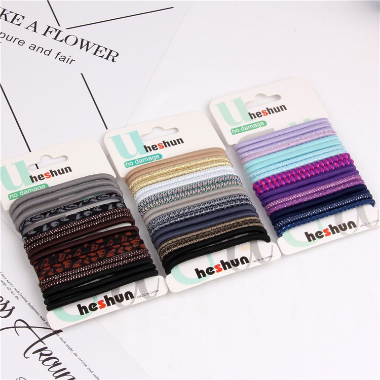 [14pcs] Ikat Rambut Ponytail Korea Tebal Set isi 14pcs Tebal Gelang Karet Kuncir Rambut Hair Ties-4