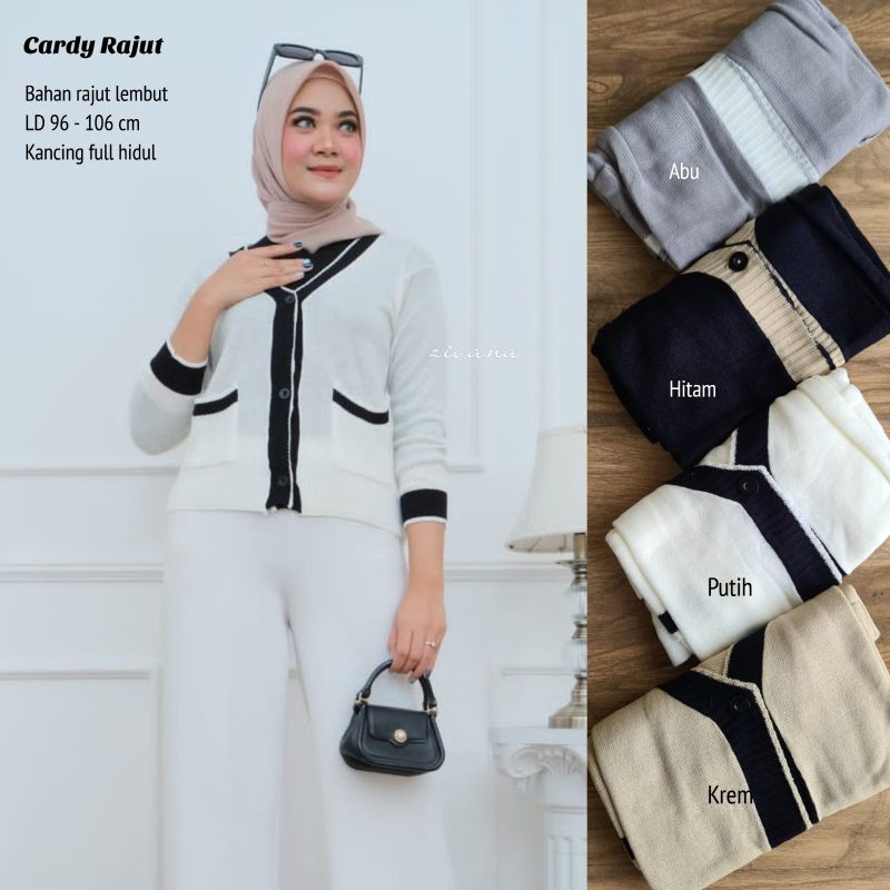 Cardi Rajut Two Tone //JF435