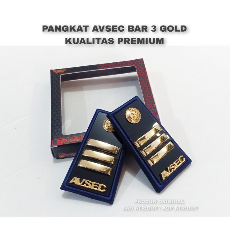 Pangkat Avsec Bar 3 kuning Emas