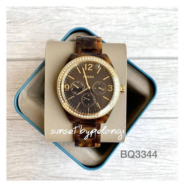 Jam fossil cewek caleigh tortoise BQ3344