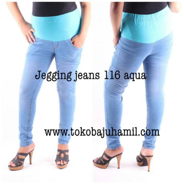 Celana jegging hamil 116 Aqua