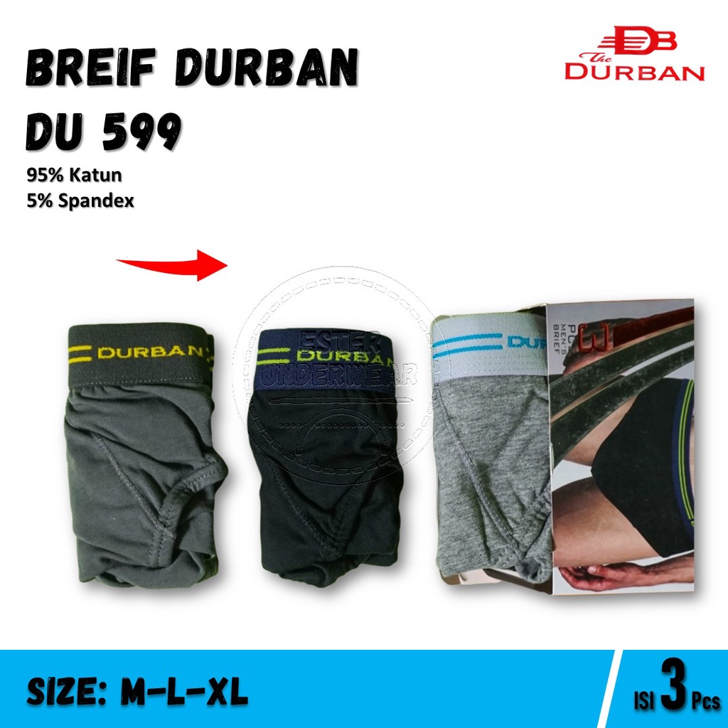 Celana Dalam Pria Durban DU 599 Isi -3Pcs