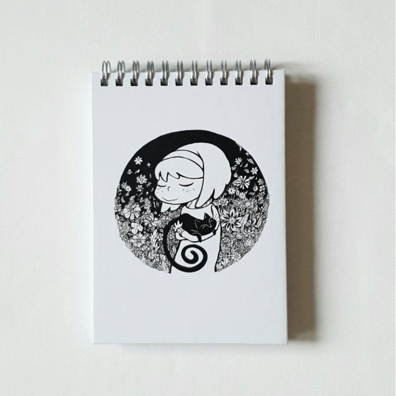 

NOTEBOOK/BUKU CATATAN GIRL & A BLACKCAT