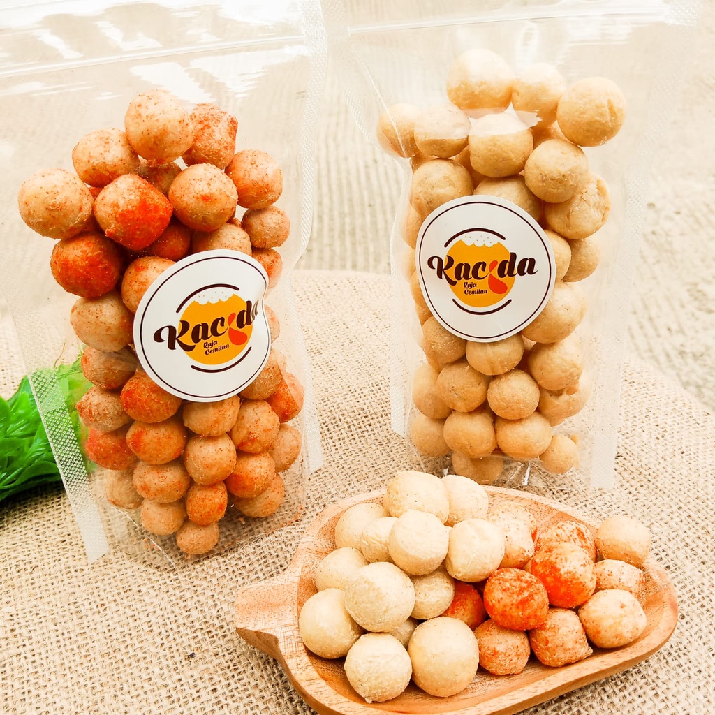 

KACIDA - Tahu Bulat Mini Kering / Keripik Tahu Pong Kering Mini / Toping Seblak Mie Nasi Goreng kemasan Pouch Murah