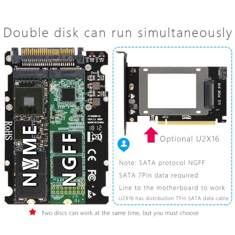 Kunci btsg -B/M -NGFF SSD to PCI-E M.2 Solid Disk Drive Adapter to U.2 PCI-E Converter