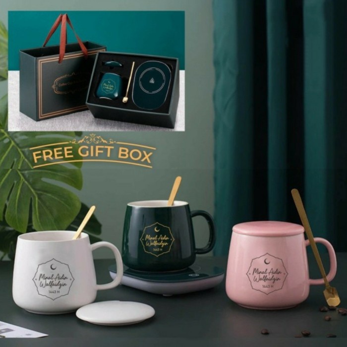 

Hampers Ramadhan Free Kartu Ucapan/Hampers Idul Fitri/Glass Warmer Set - Pink