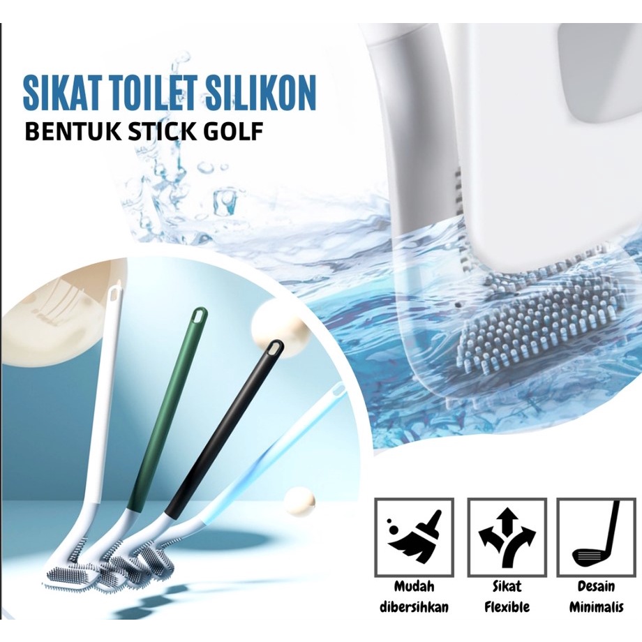 Sikat Toilet Silikon Bentuk Stick Golf / Silicone Golf Toilet Brush / Sikat WC Fleksible / Alat Pembersih Kamar Mandi Serbaguna SIKAT WC SIKAT TOILET SIKAT WC SIKAT SILICONE SIKAT PEMBERSIH SIKAT WC SILICONE SIKAT WC SILICONE SIKAT WC SILIKON