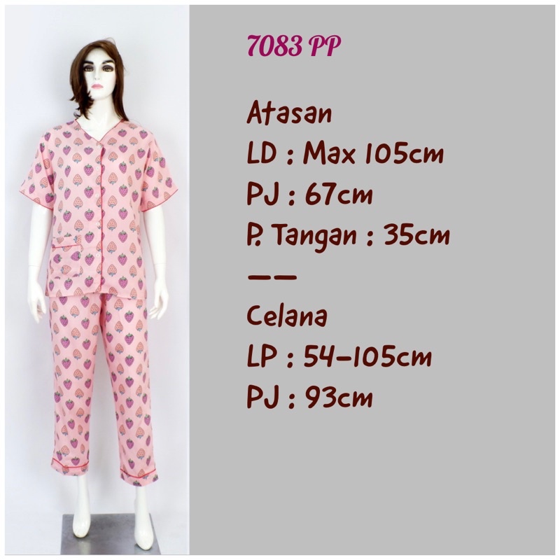 Piyama Katun Rayon Premium T-096/T-098 / Baju Tidur