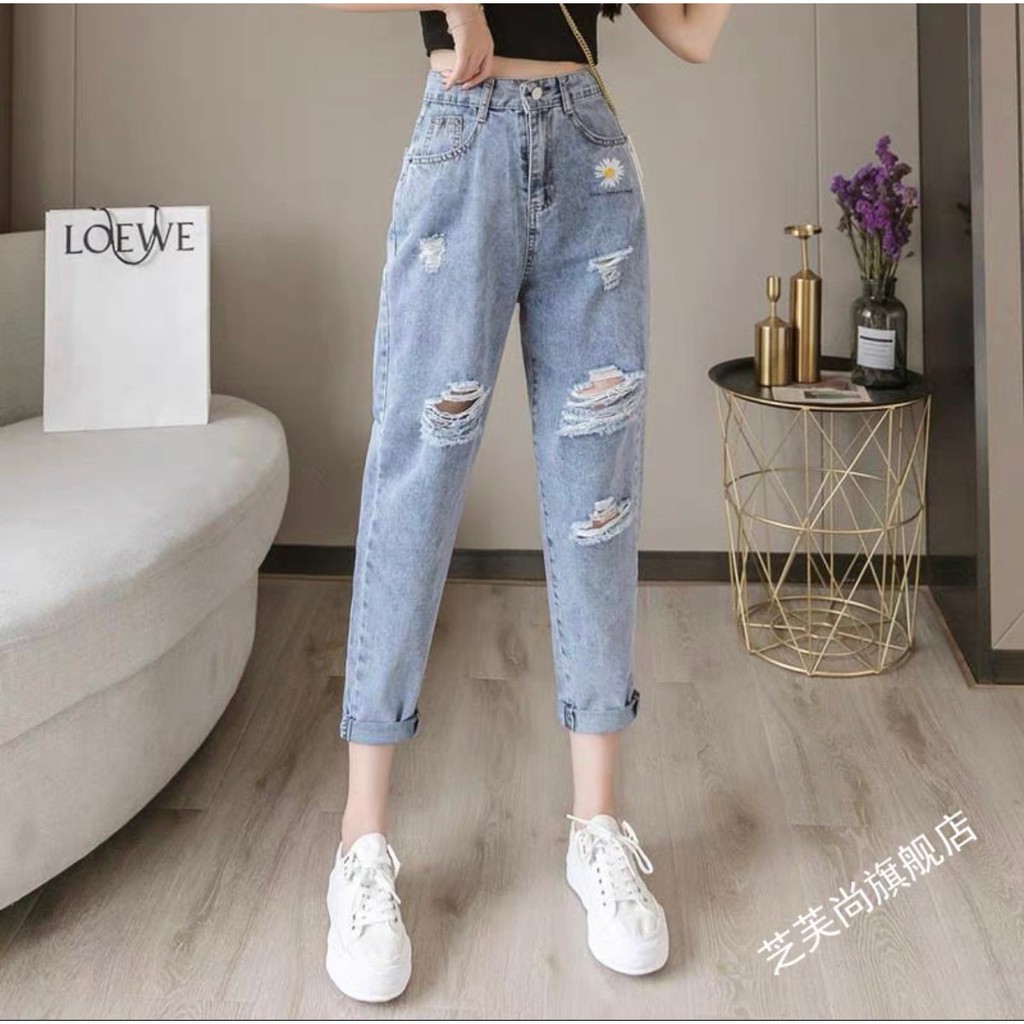 AVANCEID (S-XXL) CELANA JEANS PANJANG HIGH WAIST BAGGY JEANS KULOT 8099