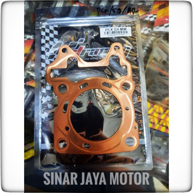 PAKING HEAD TEMBAGA GF VARIO 125 VARIO 150 PCX 150 ADV 150 UKURAN 57 58 59 60 61 62 63 64mm TEBAL 0,5MM PAKING BLOK BLOCK HEAD